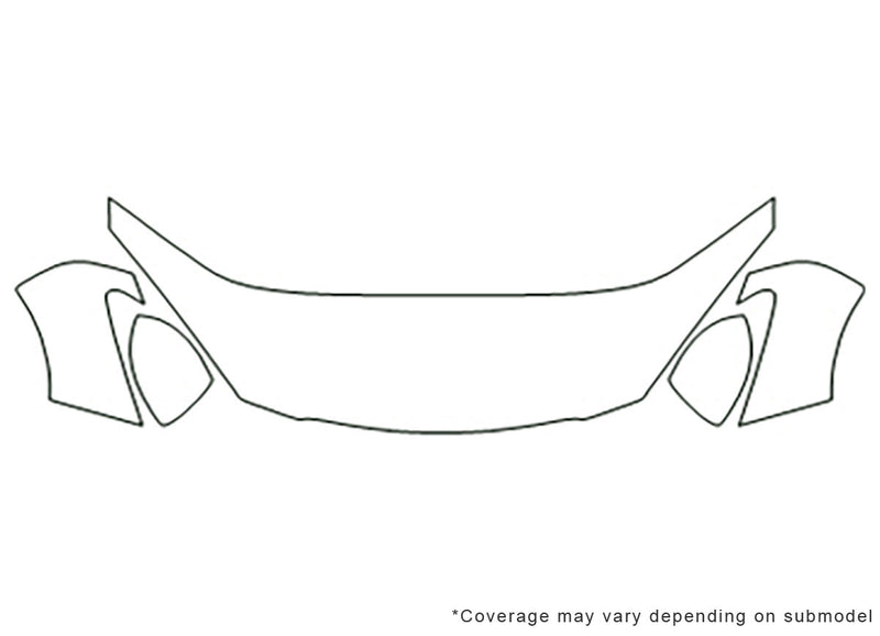 2 Avery Dennison Clear Bra Hood Precut PPF Diagram