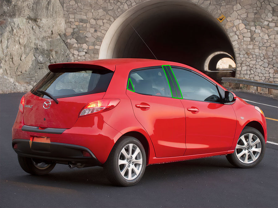 mazda mazda2 2011-2014 Pillar Post Trim Installation Location