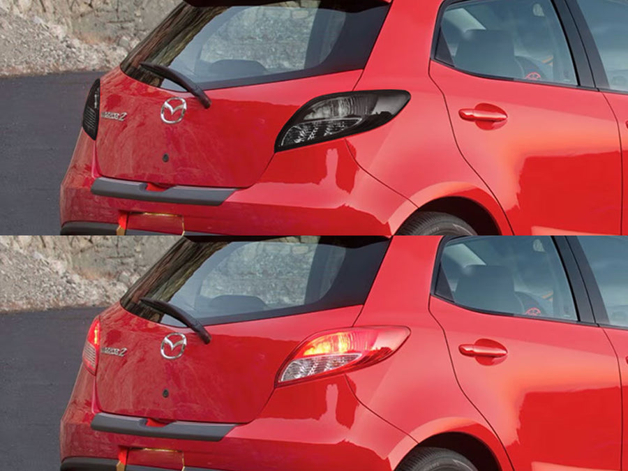 mazdamazda mazda2 2011-2014 Before and After Smoked Taillights