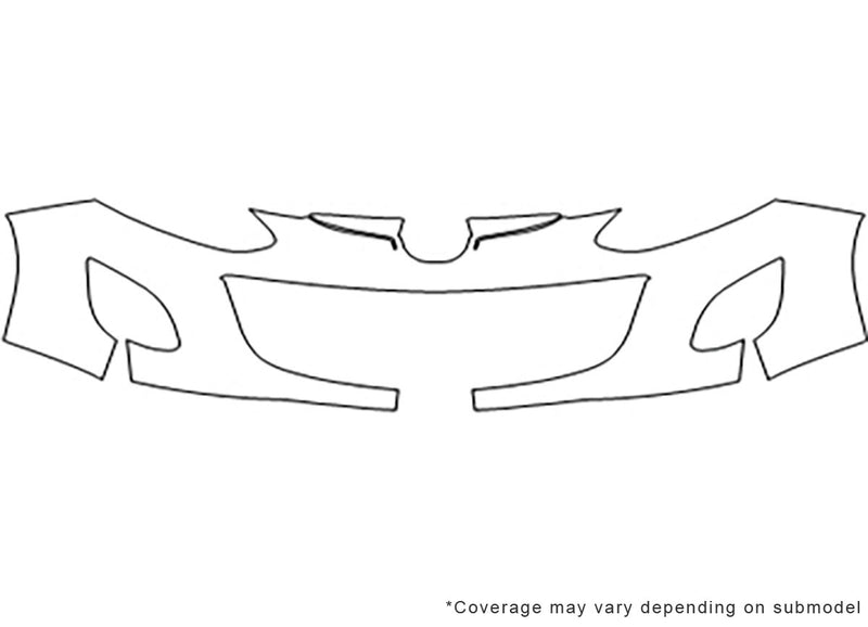 2 3M Clear Bra Bumper Precut PPF Diagram