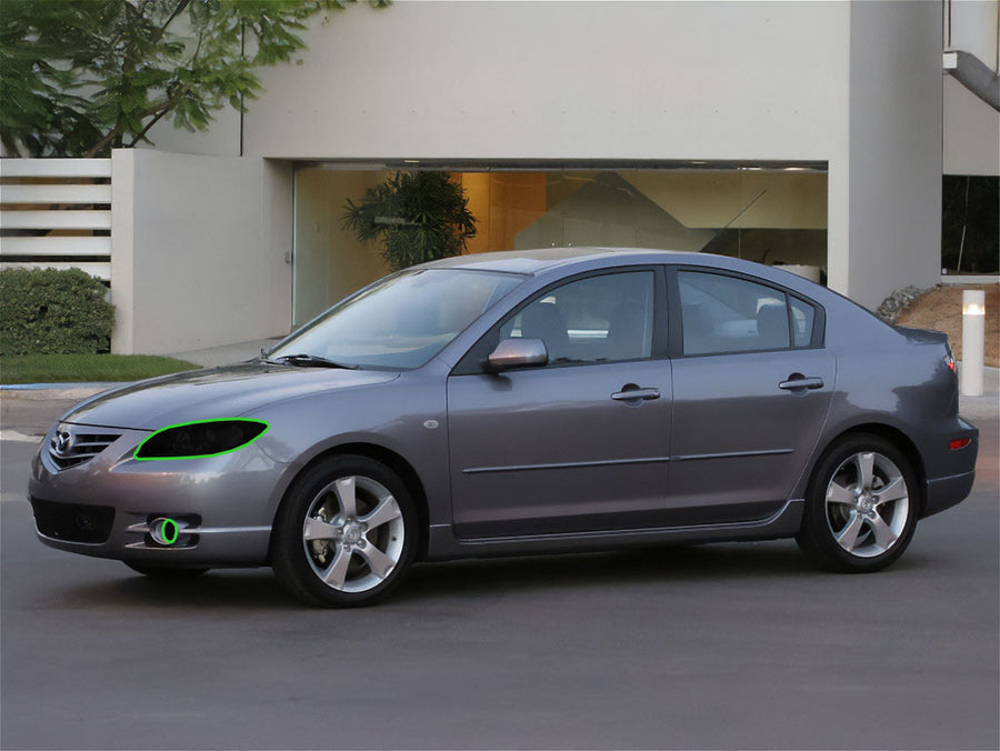 mazda mazda3 2004-2005 Headlight Tint Location