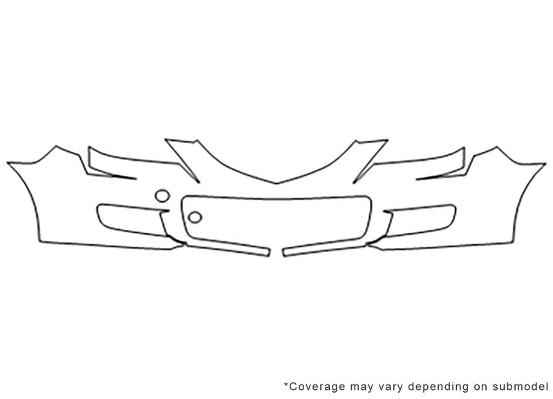 3 Avery Dennison Clear Bra Bumper Precut PPF Diagram