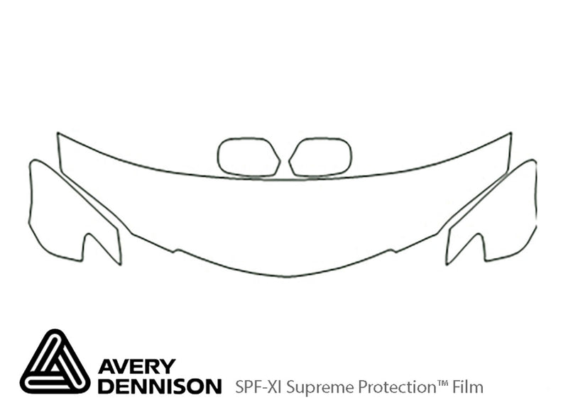 3 Avery Dennison Clear Bra Hood Precut PPF Diagram