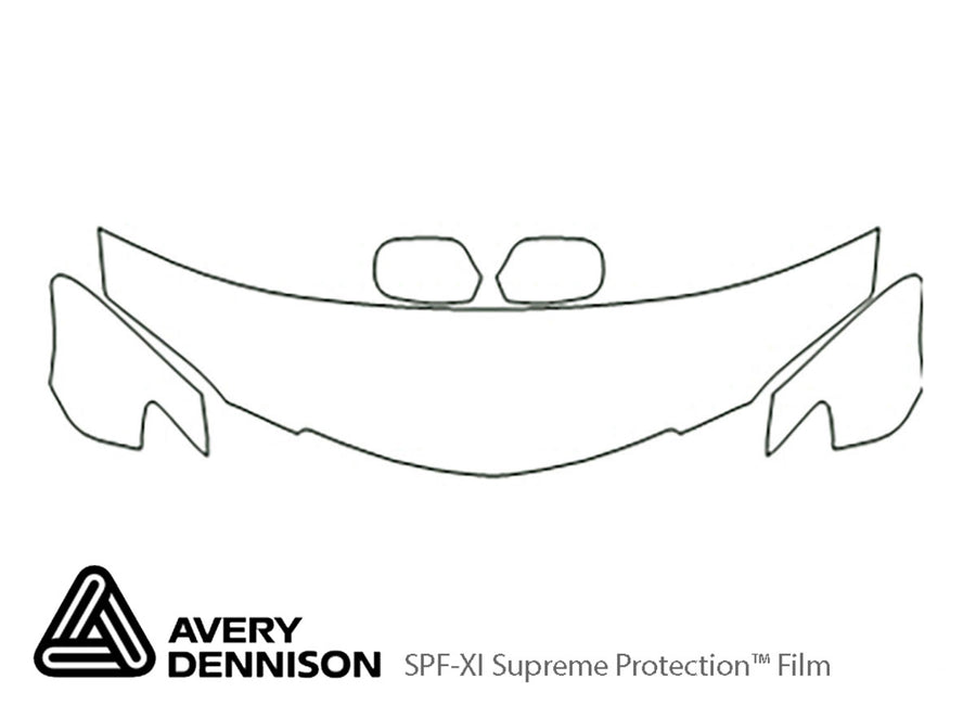 3 Avery Dennison Clear Bra Hood Precut PPF Diagram