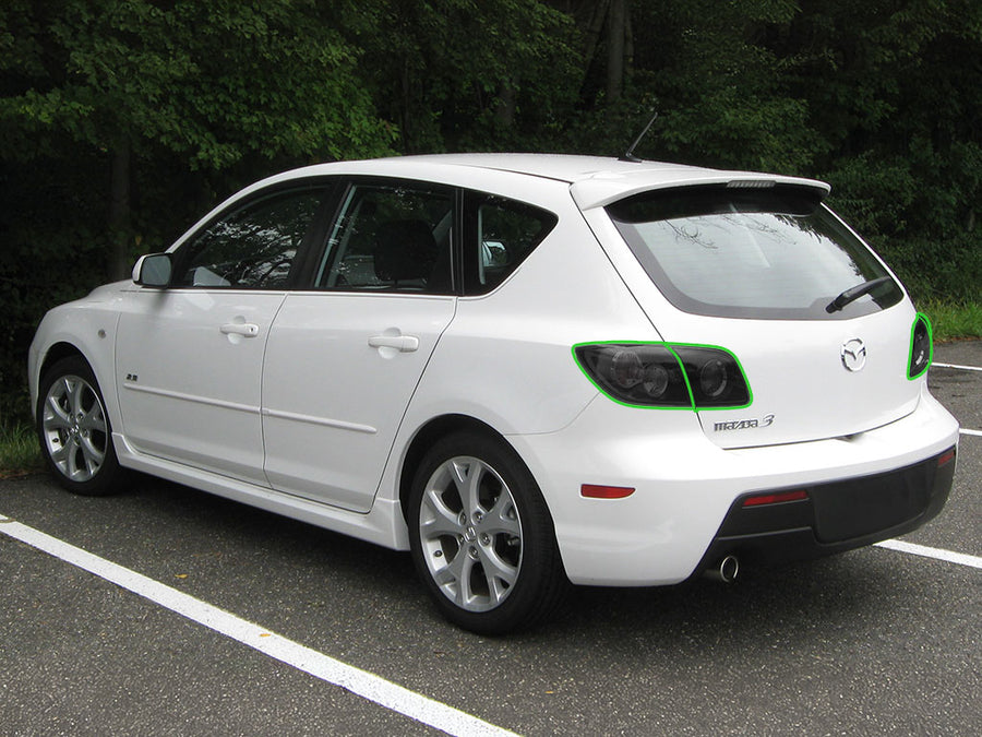 3 (hatchback) Tail Light Tint Installation Points
