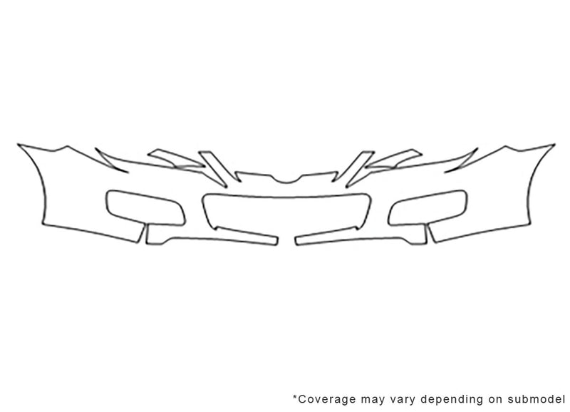 3 Avery Dennison Clear Bra Bumper Precut PPF Diagram