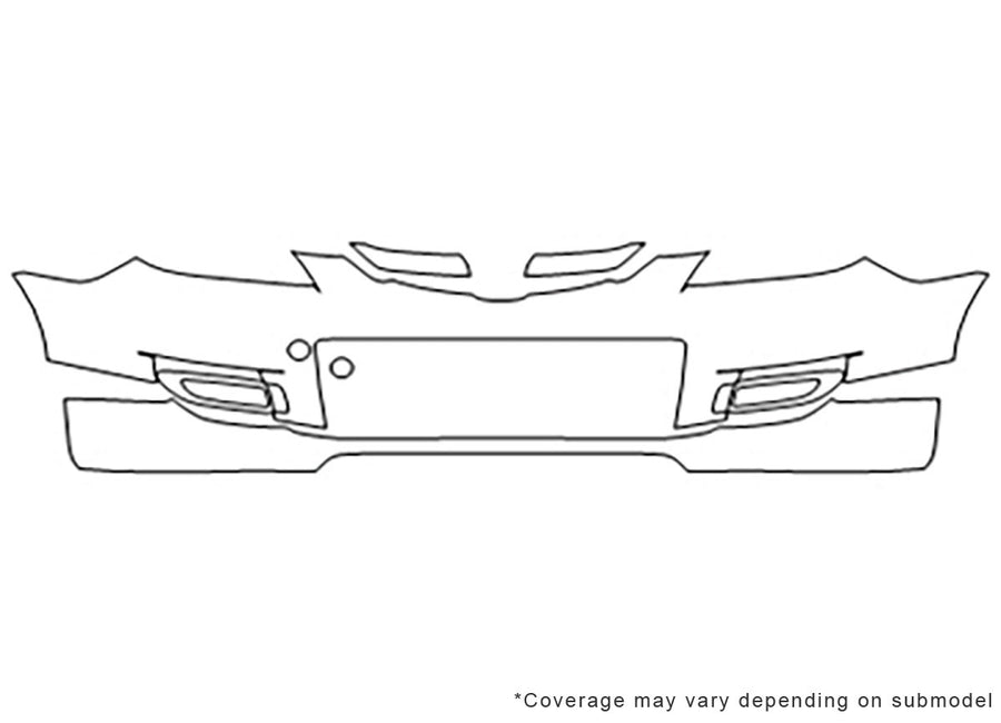 3 Avery Dennison Clear Bra Bumper Precut PPF Diagram