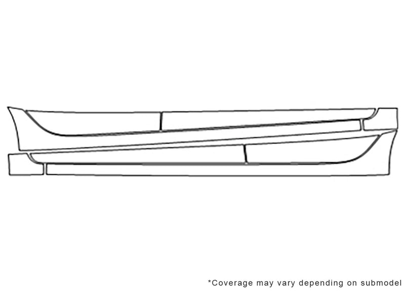 3 3M Clear Bra Door Splash Precut PPF Diagram