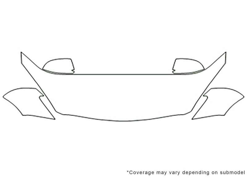 3 Avery Dennison Clear Bra Hood Precut PPF Diagram