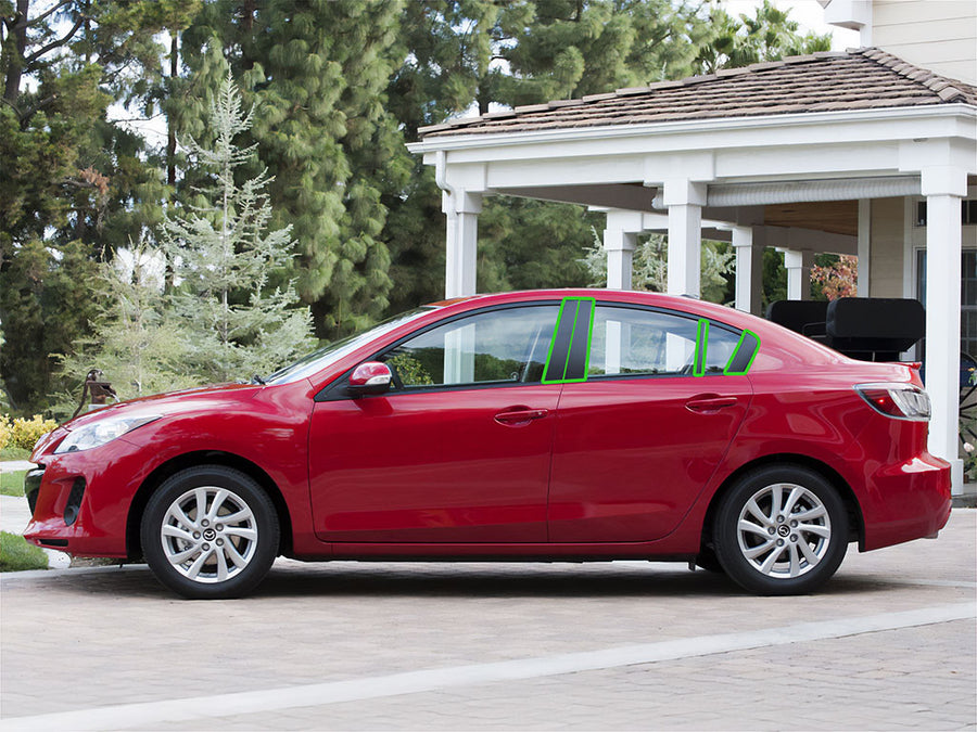 mazda mazda3 2010-2013 (sedan) Pillar Post Trim Installation Location