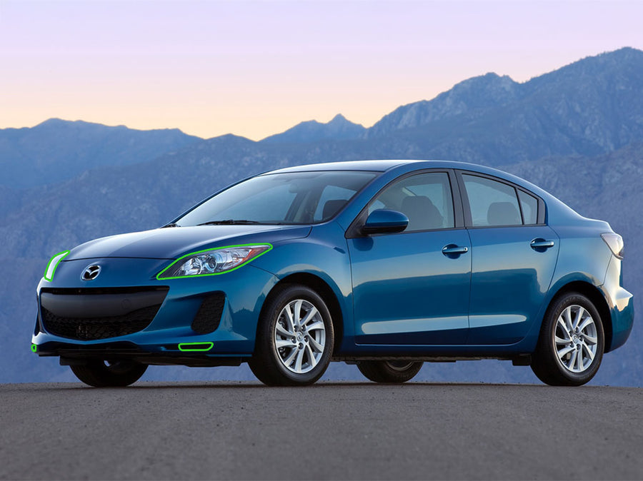 mazda mazda3 2010-2013 Headlight Protection Installation Location
