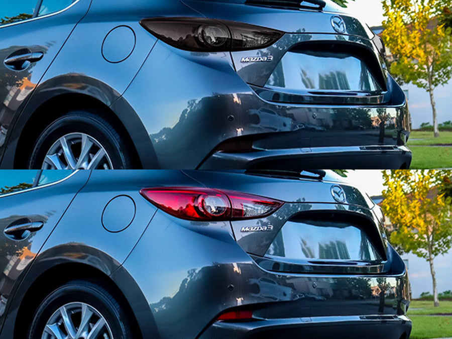 3 (hatchback) Before and After Smoked Taillights
