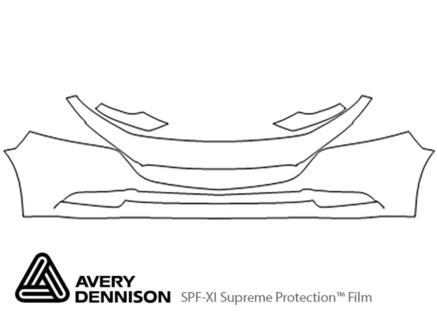 3 Avery Dennison Clear Bra Bumper Precut PPF Diagram