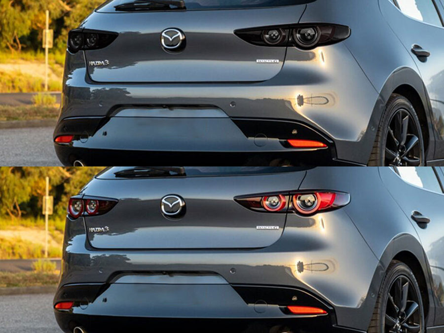 3 (hatchback) Before and After Smoked Taillights