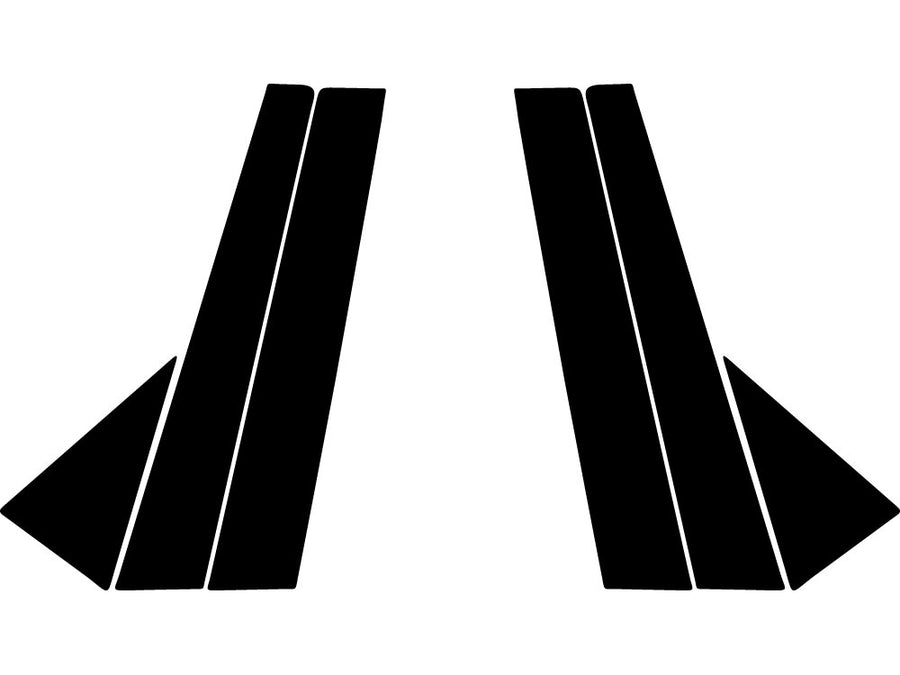 mazda mazda3 2004-2009 (hatchback) Matte Black Pillar Trim Diagram