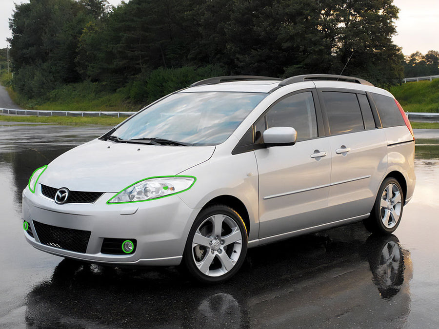 mazda mazda5 2006-2007 Headlight Protection Installation Location