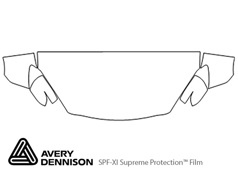 5 Avery Dennison Clear Bra Hood Precut PPF Diagram