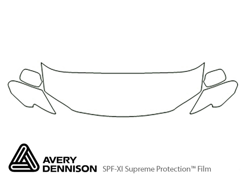 6 Avery Dennison Clear Bra Hood Precut PPF Diagram