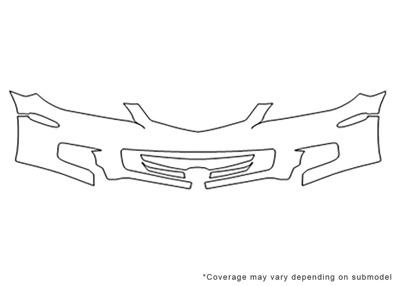 6 3M Clear Bra Bumper Precut PPF Diagram