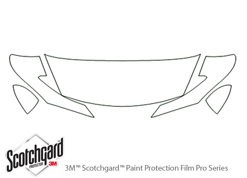 6 3M Clear Bra Hood Precut PPF Diagram