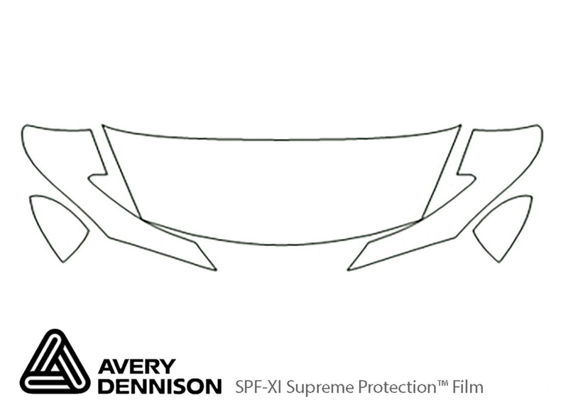 6 Avery Dennison Clear Bra Hood Precut PPF Diagram