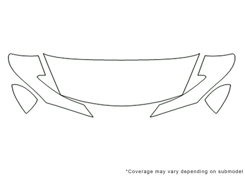 6 Avery Dennison Clear Bra Hood Precut PPF Diagram