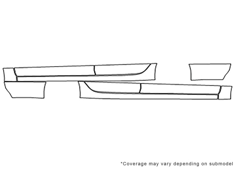 6 3M Clear Bra Door Cup Precut PPF Diagram