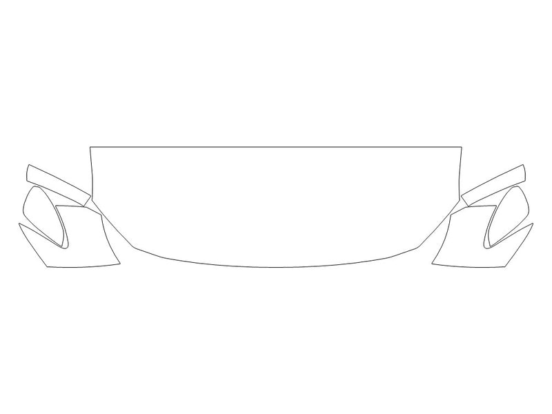 6 Avery Dennison Clear Bra Hood Precut PPF Diagram