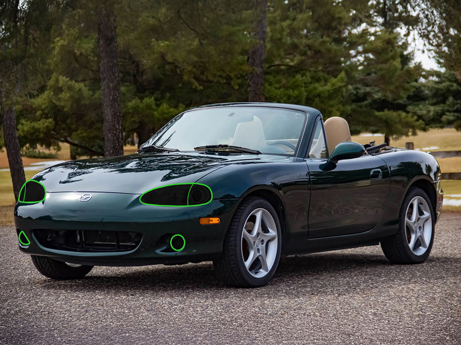 mazda miata 2001-2003 Headlight Tint Location