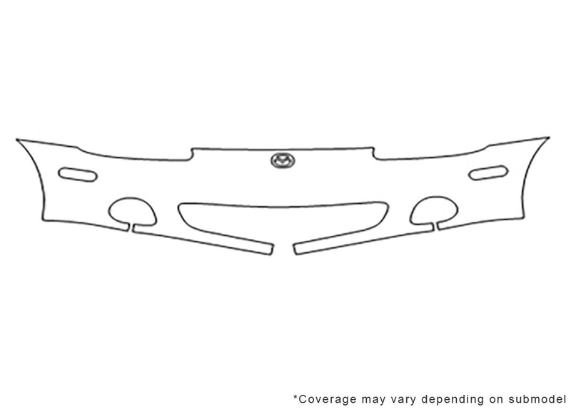 miata 3M Clear Bra Bumper Precut PPF Diagram