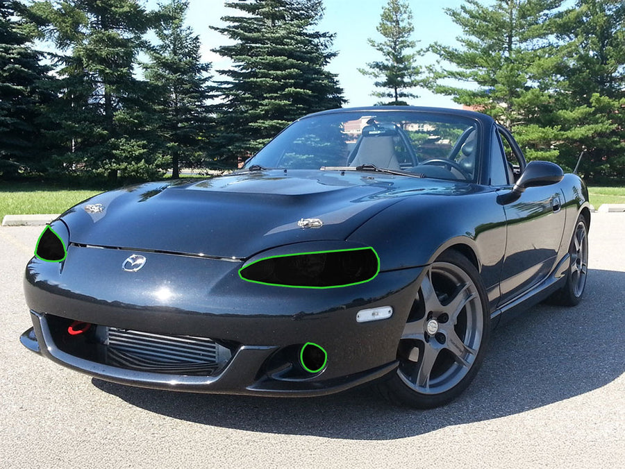 mazda miata 2004-2005 Headlight Tint Location
