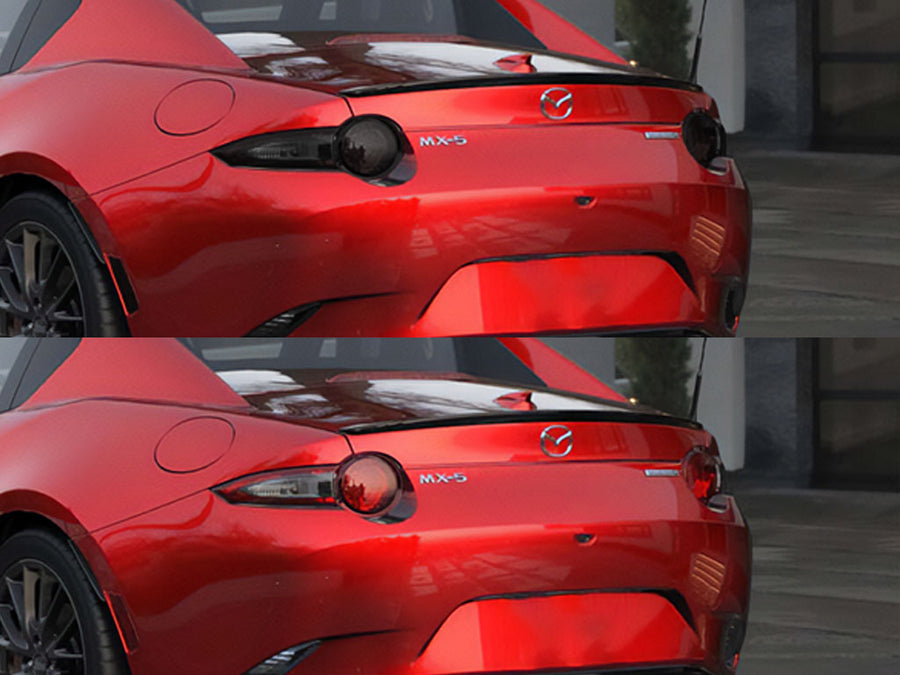 miata Before and After Smoked Taillights