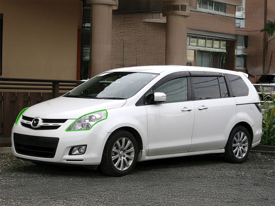 mazda mpv 2004-2006 Headlight Protection Installation Location