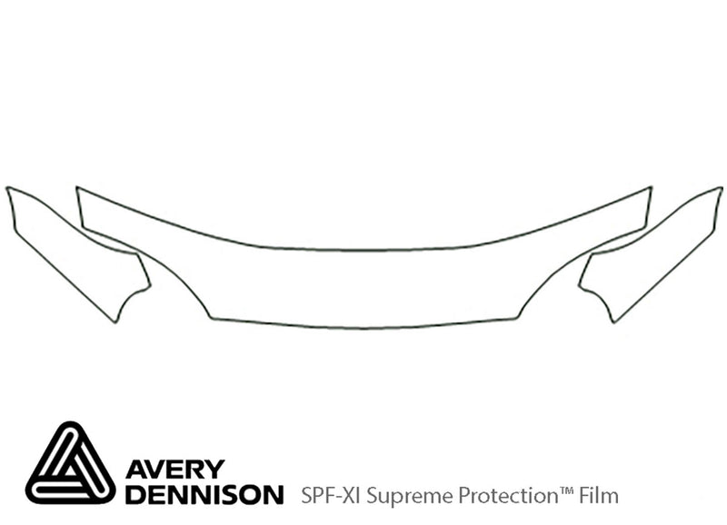 mx-3 Avery Dennison Clear Bra Hood Precut PPF Diagram