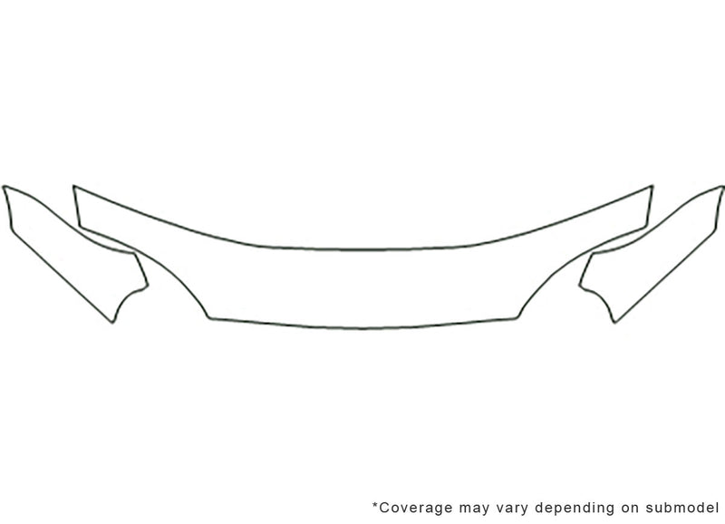 mx-3 Avery Dennison Clear Bra Hood Precut PPF Diagram