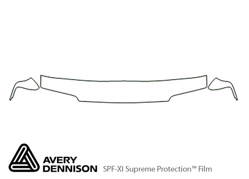 protege Avery Dennison Clear Bra Hood Precut PPF Diagram