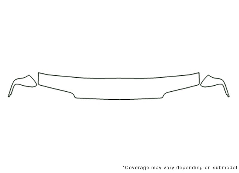 protege 3M Clear Bra Hood Precut PPF Diagram