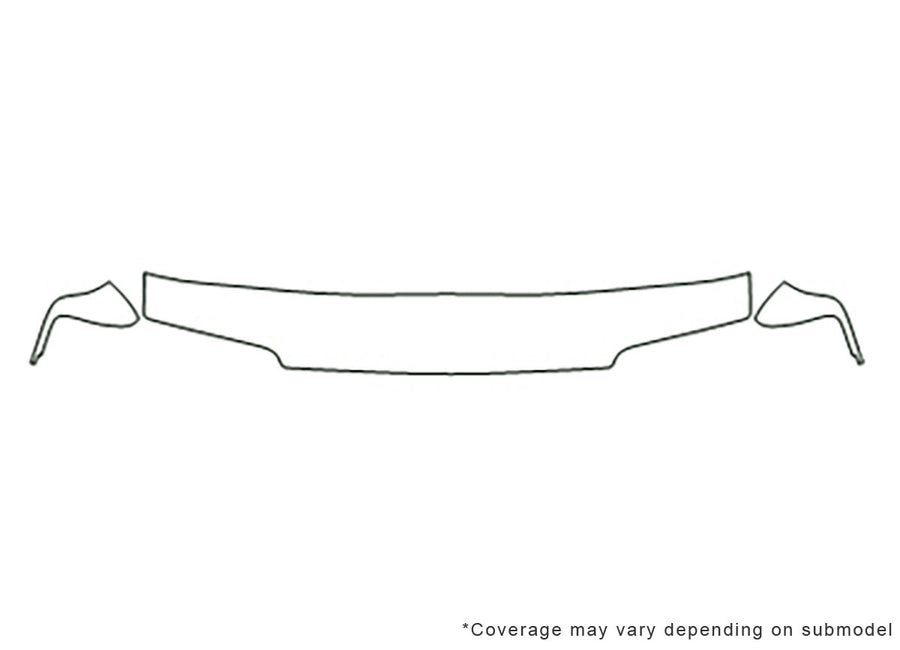 protege Avery Dennison Clear Bra Hood Precut PPF Diagram