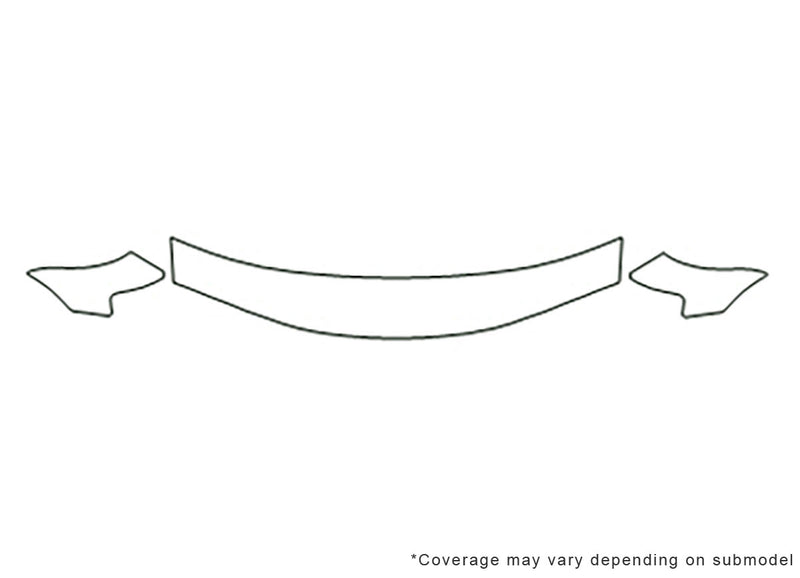 protege 3M Clear Bra Hood Precut PPF Diagram