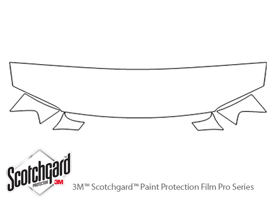 protege 3M Clear Bra Hood Precut PPF Diagram