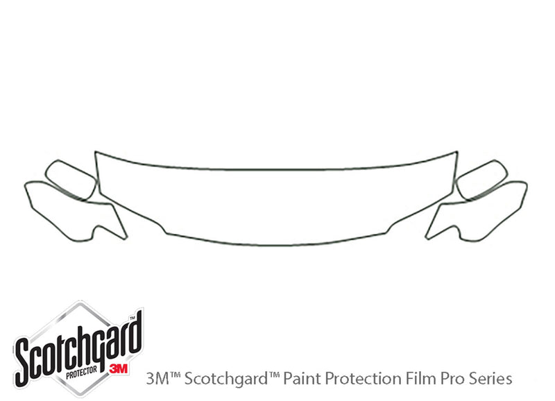 protege 3M Clear Bra Hood Precut PPF Diagram