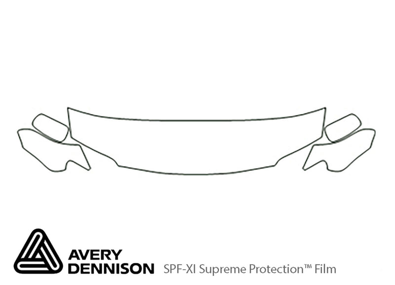 protege Avery Dennison Clear Bra Hood Precut PPF Diagram