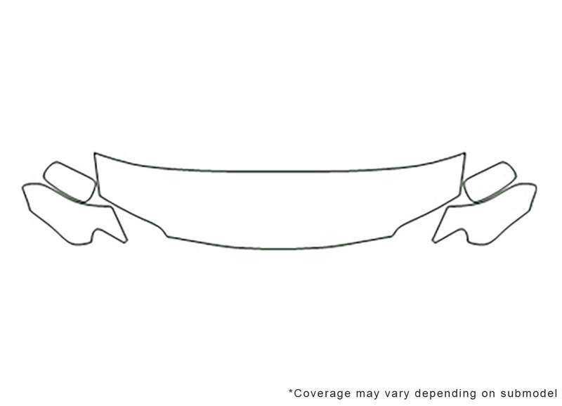protege 3M Clear Bra Hood Precut PPF Diagram