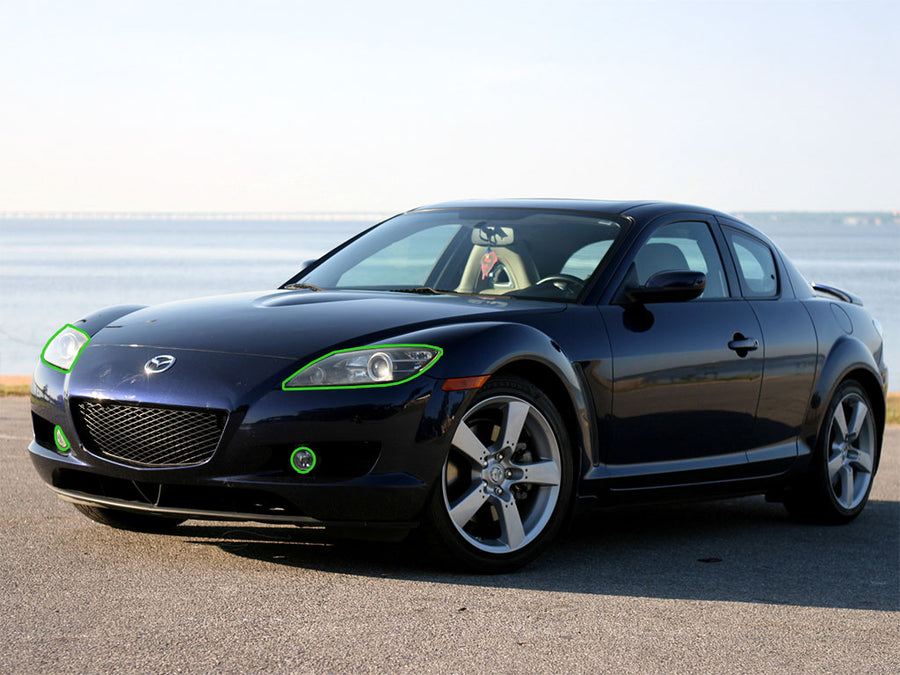 mazda rx-8 2004-2008 Headlight Protection Installation Location