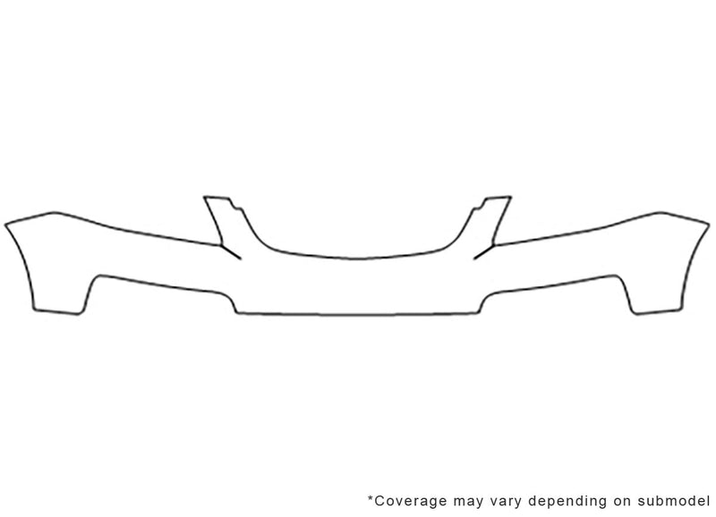 tribute Avery Dennison Clear Bra Bumper Precut PPF Diagram