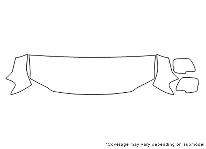tribute Avery Dennison Clear Bra Hood Precut PPF Diagram