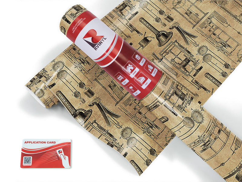 measuring time steampunk Craft Vinyl Roll