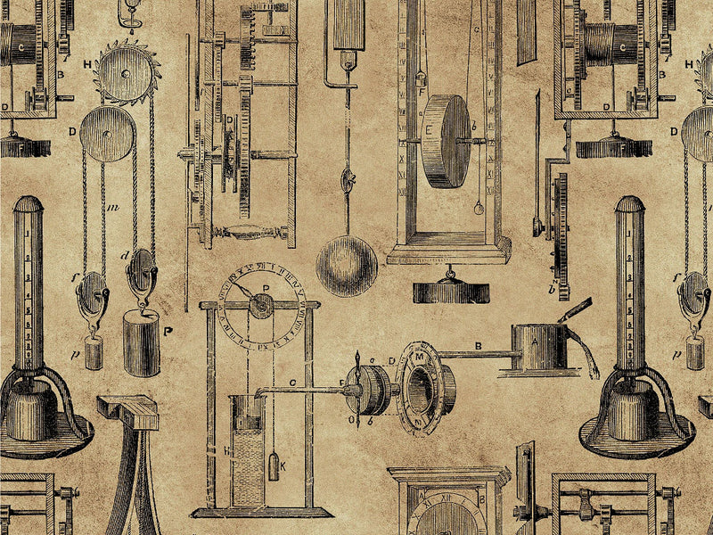 Measuring Time Steampunk Vinyl Wrap Pattern~Rwraps Series 914 Digitally Printed Vinyl Wrap~0