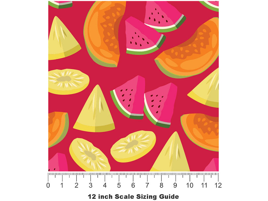 Melon Head Fruit Vinyl Film Pattern Size 12 inch Scale~Rwraps Melon Head Fruit Sizing Chart~2