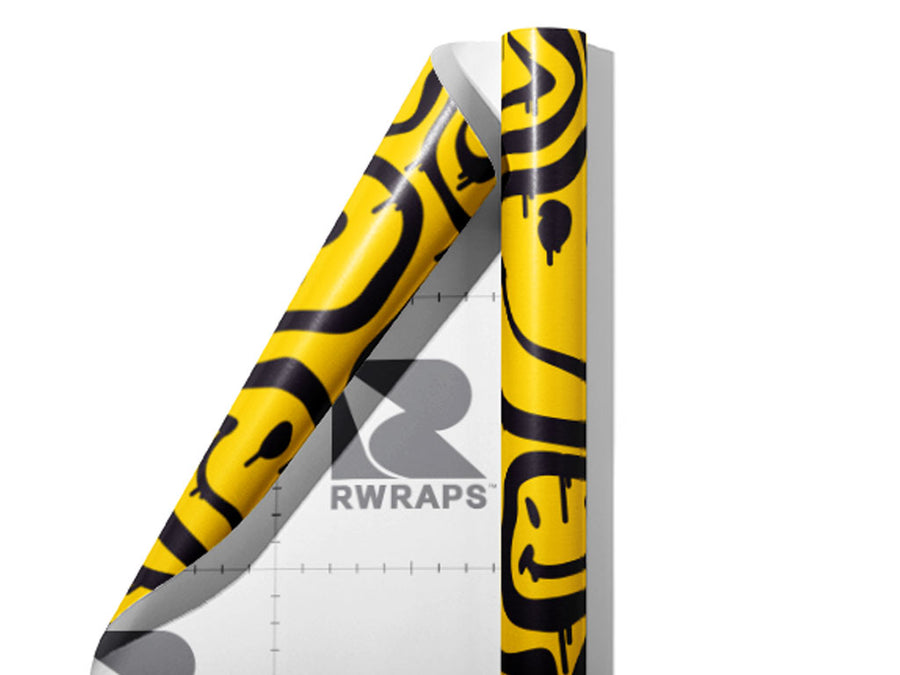 Melting Smiles Graffiti Wrap Film Sheets~Rwraps Series 914 Melting Smiles Graffiti Scrolled Sheet~4